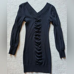 (SOLD) bebe Sample Black Body-con Mini Dress (S)